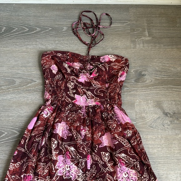 Free People Iris Patterned Halter Jumpsuit Small - Picture 5 of 12